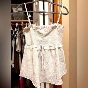 Cute White Summer Boutique Top Size Large